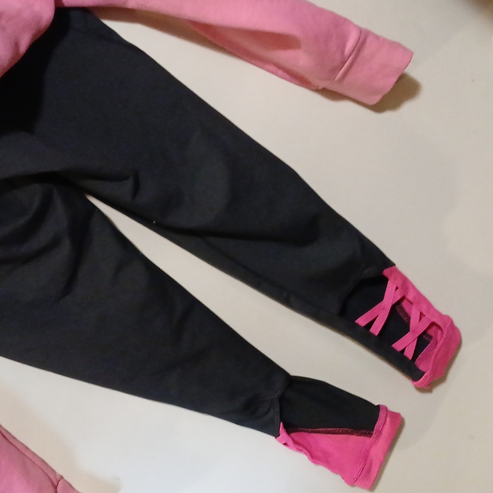 ZELOS Black and Pink Activewear Set - Picture 2 of 5